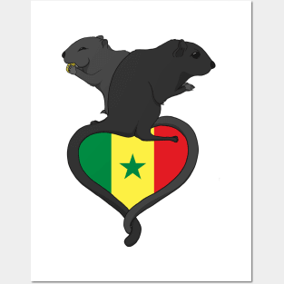 Gerbil Senegal (dark) Posters and Art